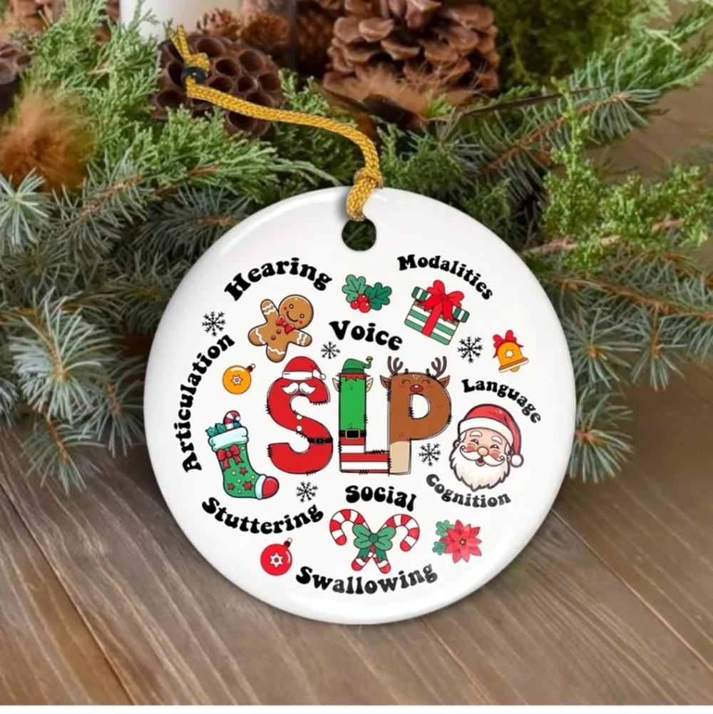2 Set Speech Therapy Occupation Ornaments
